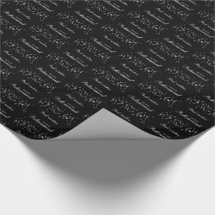 Papier Cadeau Nom personnalisé, Félicitations à la retraite Noir