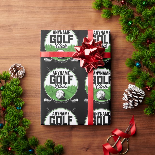 Papier Cadeau Nom personnalisé Joueur de golf professionnel Golf (Cadeau de vacances)