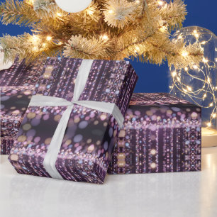 Papier Cadeau Nom personnalisé sur fond rose magique