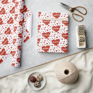 Papier Cadeau Nom personnalisé Valentine Enveloppe cadeau