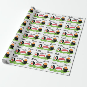Papier Cadeau Noms des sushis