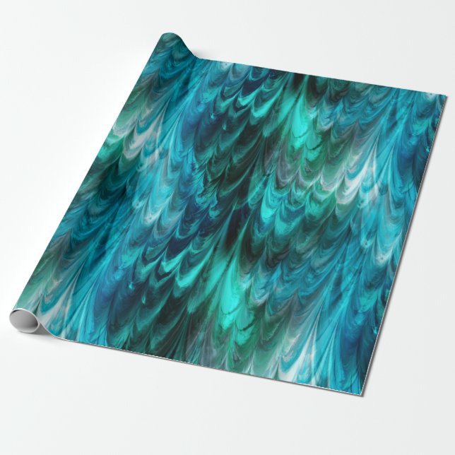 Papier Cadeau nonpareil kelpie turquoise : (Déroulé)