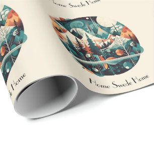 Papier Cadeau Nordic Pines & Peaks, personnalisé
