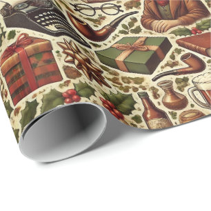 Papier Cadeau Nostalgic Christmas Wrapping Paper for Grandfather