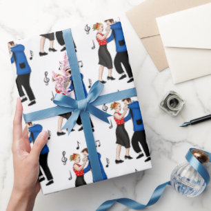 Papier Cadeau Nostalgic Retro 1950's Style