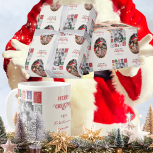 Papier Cadeau Nostalgie moderne Whimsical Noël 2 Photo