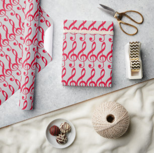 Papier Cadeau note de la clef rouge