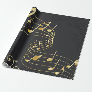 Papier Cadeau Note musicale élégant luxe
