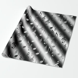 Papier Cadeau note, musique, metal, sheet music, band, clef