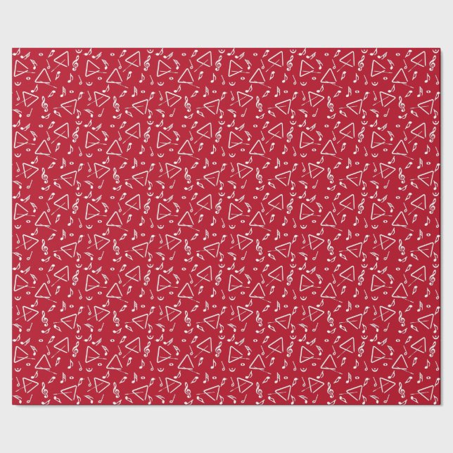 Papier Cadeau Notes de musique triangulaire (Couture)