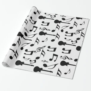 Papier Cadeau Notes musicales - conception de musique de feuille