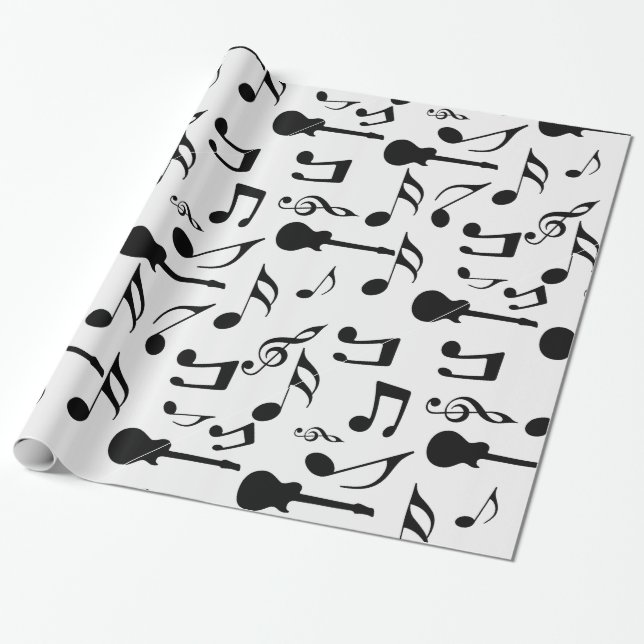 Papier Cadeau Notes musicales - conception de musique de feuille (Déroulé)
