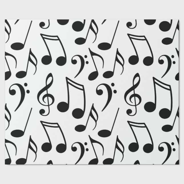 Papier Cadeau Notes musicales Cool enveloppant du papier (Couture)