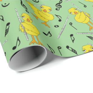 Papier Cadeau Notes musicales Flute Chick Débardeur
