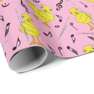 Papier Cadeau Notes musicales Flute Chick Débardeur