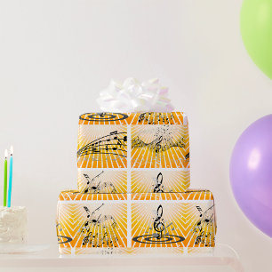 Papier Cadeau Notes musicales multiples