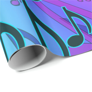 Papier Cadeau Notes tourbillonnantes rêveuses de musique de