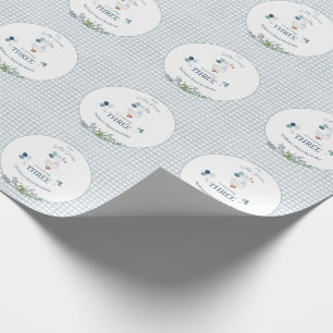 Papier Cadeau Notre Anniversaire D'oie Ridicule Bleu Tout Âge