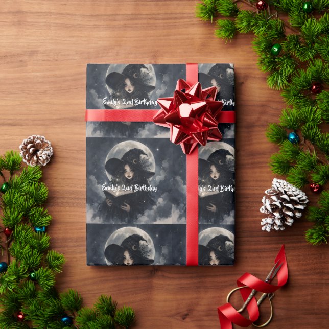 Papier Cadeau notre petite sorcière a 2 ans ||  (Cadeau de vacances)