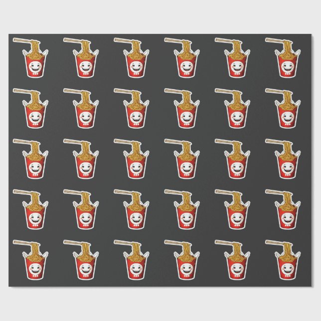 Papier Cadeau Nouilles souriantes (Plat)