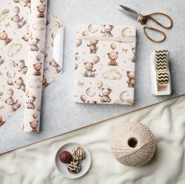 Papier Cadeau Nounours en peluche ours mignons (Artisanat)