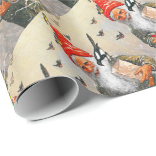 Papier Cadeau Nourrir les oiseaux