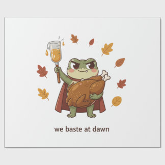 Papier Cadeau Nous arrosons à l'aube Grenouille Action de grâce