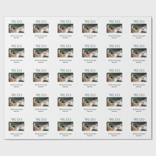 Papier Cadeau Nous faisons mariage fiançailles nom animal photo