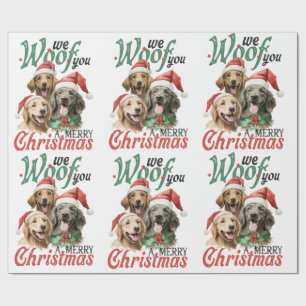 Papier Cadeau Nous Vous Avons Mâché Un Joyeux Chien De Noël Avec