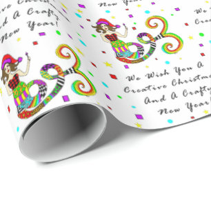 Papier Cadeau Nous vous souhaitons une sirène créative de Noë