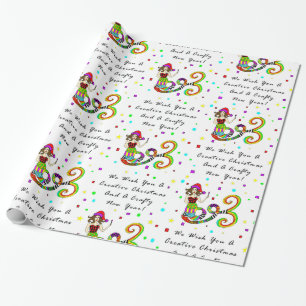 Papier Cadeau Nous vous souhaitons une sirène créative de Noë