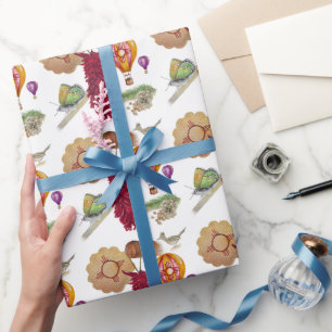 Papier Cadeau Nouveau-Mexique Red Chile Pinõn Zia Hot Air Balloo