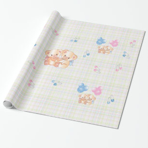 Papier Cadeau Nouveau papier d'enveloppement Nounours pour bébés