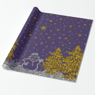 Papier Cadeau Nouvelle année de belles parties scintillantes sur