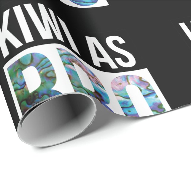 PAPIER CADEAU NOUVELLE-ZÉLANDE KIWI EN TANT QUE BRO SIMPLE PAUA (Coin rond)