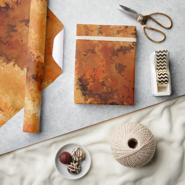Papier Cadeau Noyer Bourrelé Faux Élégant  (Artisanat)