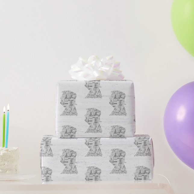 Papier Cadeau Nuage de mots TRUMP (Cadeaux de fête)