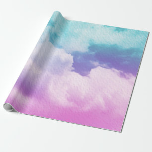Papier Cadeau nuage doux fantastique avec couleur dégradé pastel