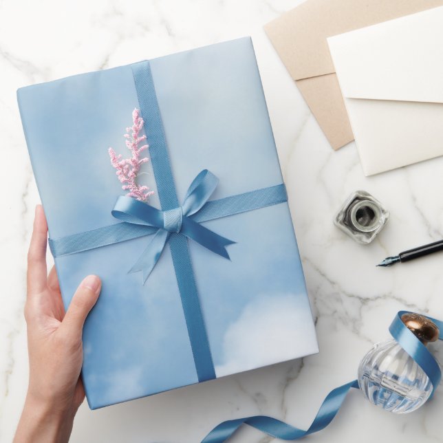 Papier Cadeau Nuages Blancs Douillet (Cadeaux)