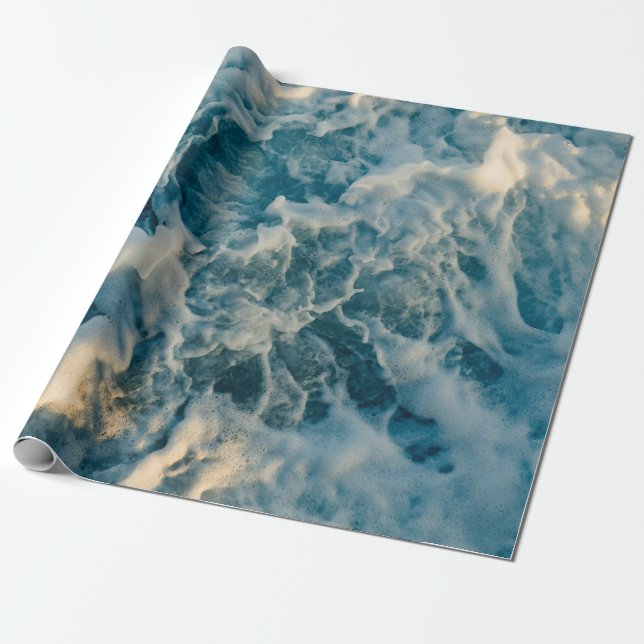 PAPIER CADEAU NUAGES BLANCS SUR LE CIEL BLEU (Déroulé)