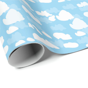 Papier Cadeau Nuages Ciel Bleu
