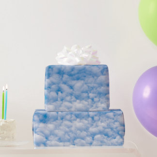 Papier Cadeau Nuages de bulles dans le ciel bleu Nature Photo Ma