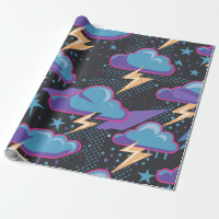 Nuages de tempête, boulons de foudre et Motif d'ét