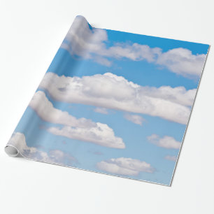 Papier Cadeau Nuages en ciel bleu