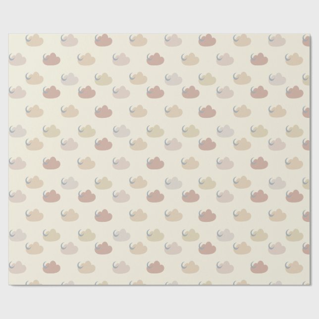 Papier Cadeau Nuages Pastel (Plat)