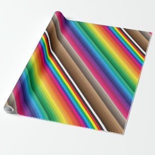 Papier Cadeau nuance de couleur arc-en-ciel diagonale