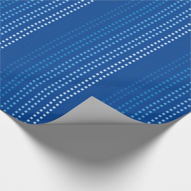 Papier Cadeau Nuances de bleu avec couleur de fond changeable (Coin)
