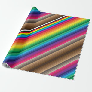 Papier Cadeau nuances de couleurs diagonales