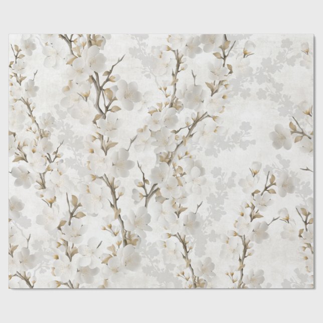 Papier Cadeau Nuances de danseur de nuage de fleurs de cerisier (Plat)