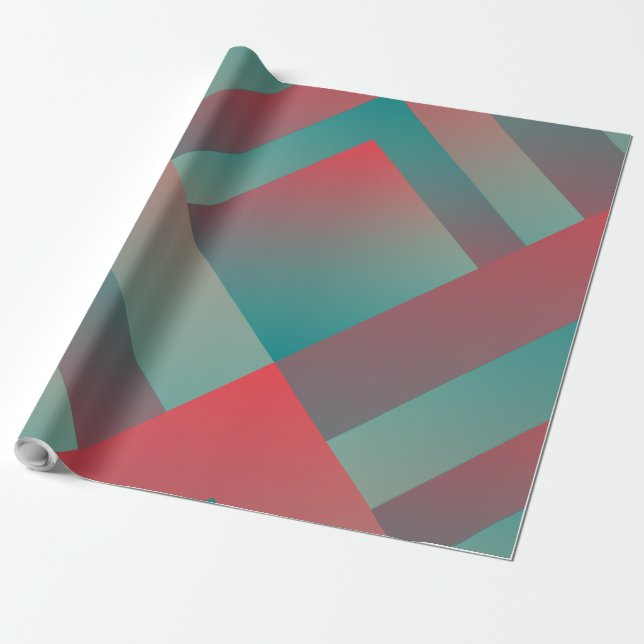 Papier Cadeau nuances turquoises coralliennes (Déroulé)